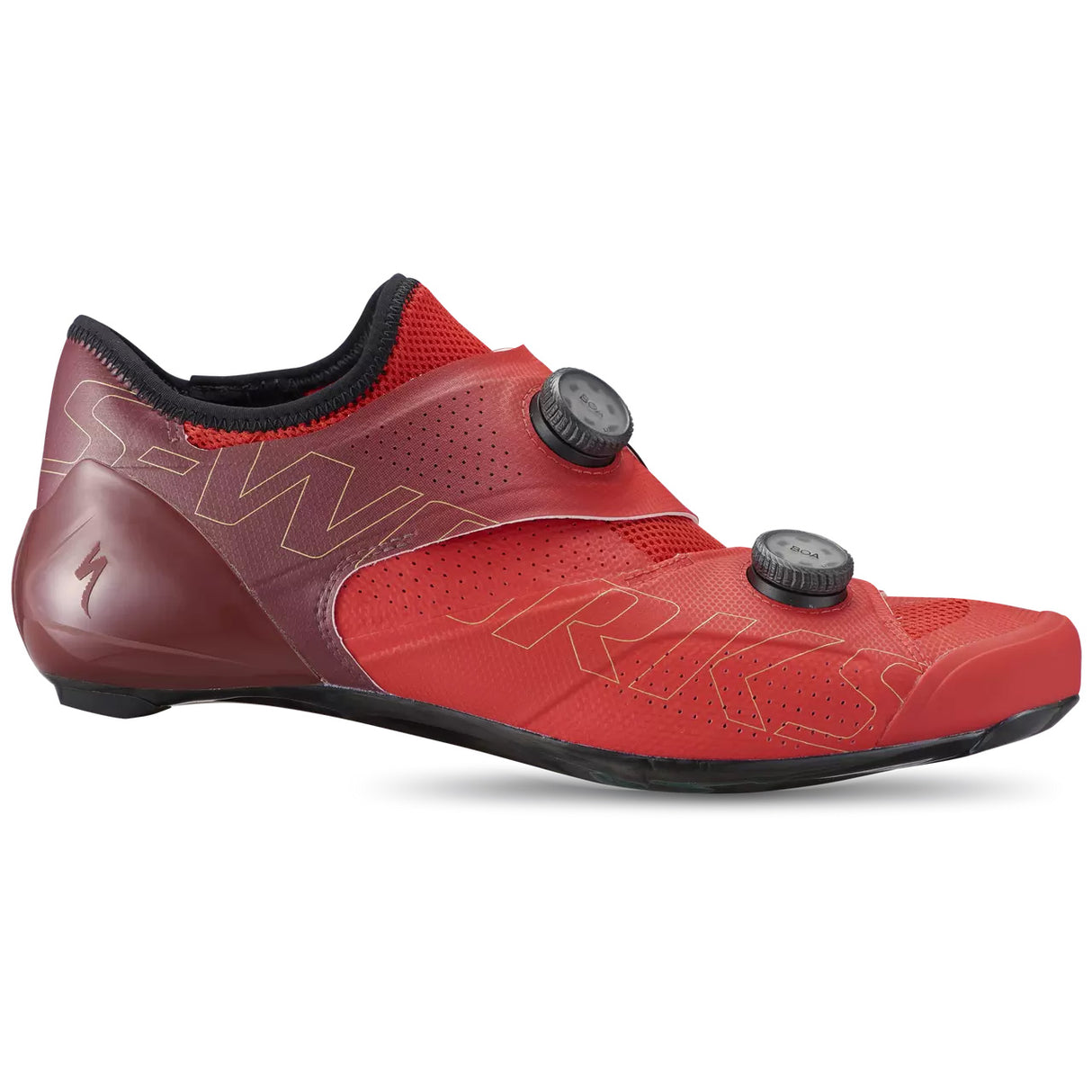 S-Works Ares Road Shoe - Flo Red/Maroon | Strictly Bicycles