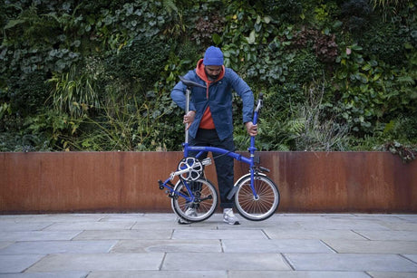 Brompton C Line Explore with Battery Lighting - Silver | Strictly Bicycles